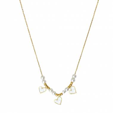 Γυναικείο Ατσάλινο Κολιέ Με Καρδιές – Women’s Steel Necklace