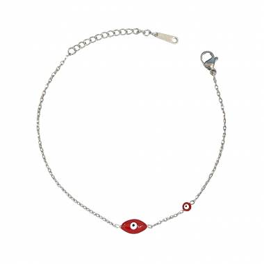 Γυναικείο Ατσάλινο Βραχιόλι Με Ματάκι - Women's Steel Bracelet