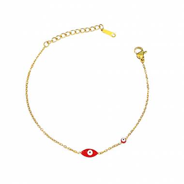 Γυναικείο Ατσάλινο Βραχιόλι Με Ματάκι - Women's Steel Bracelet