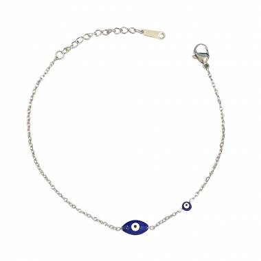 Γυναικείο Ατσάλινο Βραχιόλι Με Ματάκι - Women's Steel Bracelet