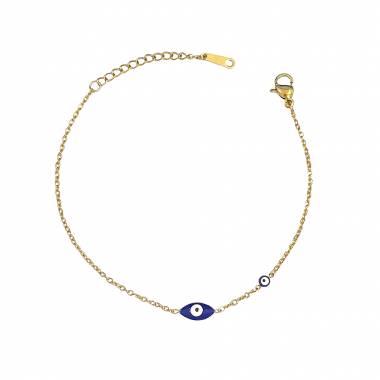 Γυναικείο Ατσάλινο Βραχιόλι Με Ματάκι - Women's Steel Bracelet