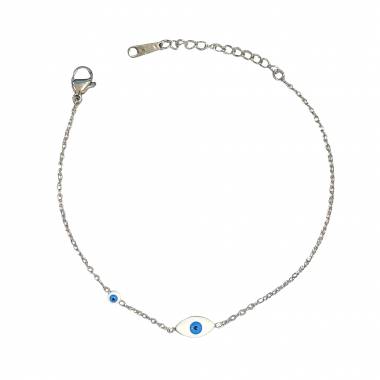 Γυναικείο Ατσάλινο Βραχιόλι Με Ματάκι - Women's Steel Bracelet