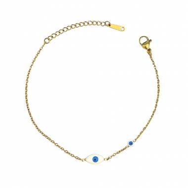 Γυναικείο Ατσάλινο Βραχιόλι Με Ματάκι - Women's Steel Bracelet