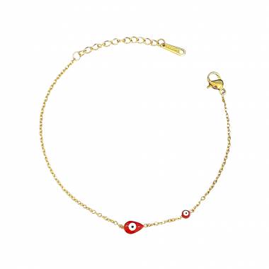 Γυναικείο Ατσάλινο Βραχιόλι Με Ματάκι - Women's Steel Bracelet