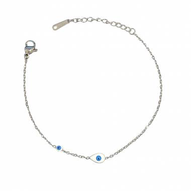 Γυναικείο Ατσάλινο Βραχιόλι Με Ματάκι - Women's Steel Bracelet