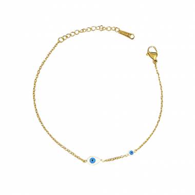 Γυναικείο Ατσάλινο Βραχιόλι Με Ματάκι - Women's Steel Bracelet