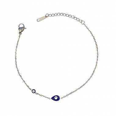 Γυναικείο Ατσάλινο Βραχιόλι Με Ματάκι - Women's Steel Bracelet