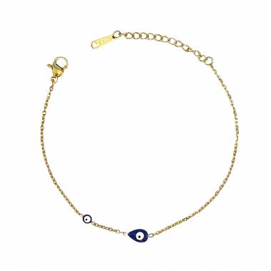 Γυναικείο Ατσάλινο Βραχιόλι Με Ματάκι - Women's Steel Bracelet