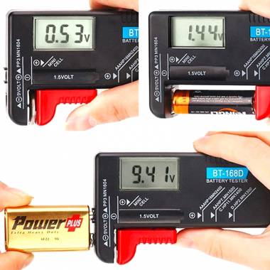 BT-168D Ψηφιακός μετρητής μπαταρίας Battery Tester με Πτυσσόμενη Υποδοχή