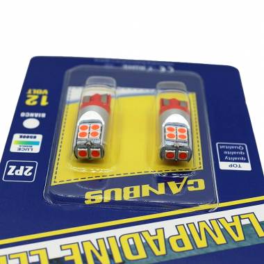 Rchang LED Φώτα αυτοκινήτου Canbus T10 Κόκκινο 12V