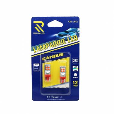 Rchang LED Φώτα αυτοκινήτου Canbus T10 Κόκκινο 12V