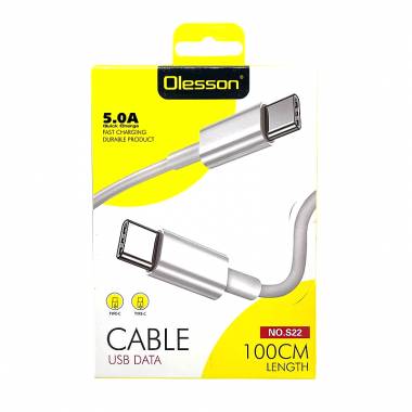 Olesson Καλώδιο Δεδομένων Γρήγορης Φόρτισης Type-C 1m 5.0A NO.S22 - Data Fast Cable