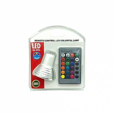 Πολύχρωμη Λάμπα LED RGB GU10 με Τηλεχειριστήριο - Remote control LED colorful lamp