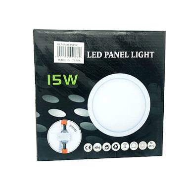 LED φωτιστικό οροφής 15W 220V - LED PANEL LIGHT ROUND WHITE
