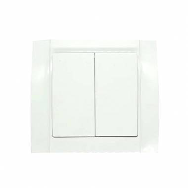 Διακόπτης διπλός λευκός Songrui - Wall switch