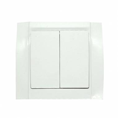 Διακόπτης διπλός λευκός Songrui - Wall switch