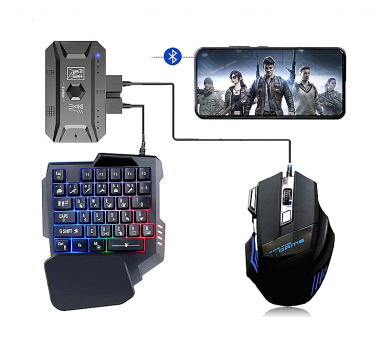 Πληκτρολόγιο & Ποντίκι Gaming 5 σε 1 Ενός Χεριού JX-N1000