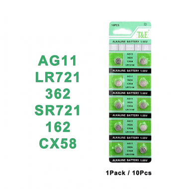 Μπαταρίες Λιθίου 10τμχ AG11-LR721W-CX58-362A