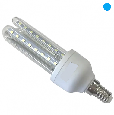 Led Λάμπα E14 AC85-265V 7w με ΜΠΛΕ Φωτισμό StarWin