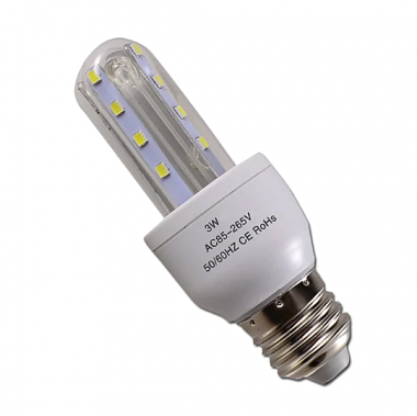 Led Λάμπα E27 AC85-265V 6000k 3w
