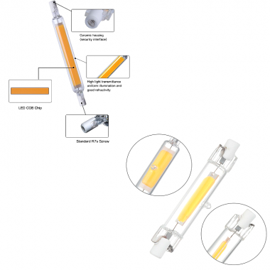 Led Λάμπα R7S 78mm 6W 230V COB 500LM 360° 4000K R&H