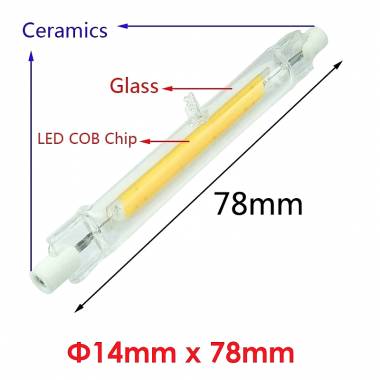 Led Λάμπα R7S 78mm 6W 230V COB 500LM 360° 4000K R&H