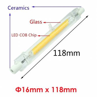 Led Λάμπα R7S 78mm 9W 220-240V COB 680LM 360° 4000K R&H