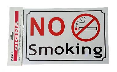 Ταμπελάκι No Smoking 6cx18cm