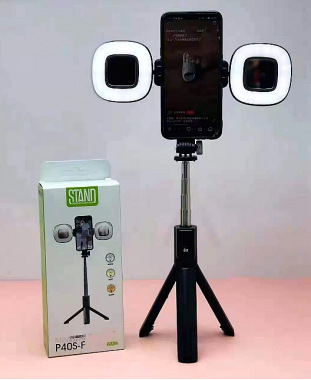 Πτυσσόμενο Μίνι Τρίποδο με Διπλό LED Φως για IOS & Android P40S-F