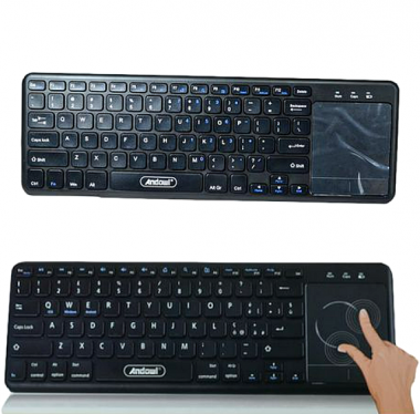 Aσύρματο Πληκτρολόγιο USB με Touchpad Μαύρο Q-WK808 Andowl