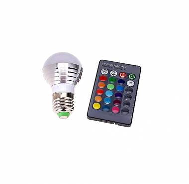 Λάμπα Ε27 Led Rgb με Κοντρόλ 4w