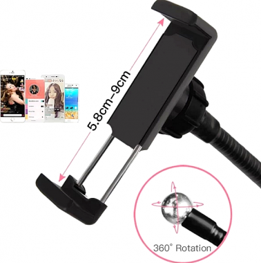 Ring Light 8 cm & Βάση Κινητου Με Μεταλλικό Βραχίονα 2 Σε 1 – Professional Live Stream