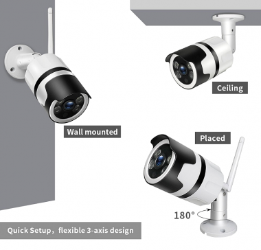 Αδιάβροχη Κάμερα Ασφαλείας κάρτας SD HD 1080P Ασύρματη