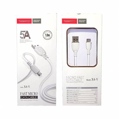 Καλώδιο Φόρτισης Λευκό Micro X4-V 1.5m USB 2.0