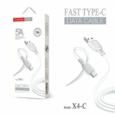 Καλώδιο Γρήγορης Φόρτισης Λευκό Type-C X4-C 1.5m USB 2.0