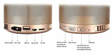 Ηχείο Bluetooth 5W με Διάρκεια Μπαταρίας έως 9 ώρες UNIFISH HF-Q3