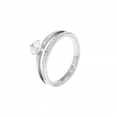 Γυναικείο Ατσάλινο Δαχτυλίδι Μονόπετρο - Woman's Steel Ring