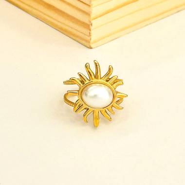 Γυναικείο Ατσάλινο Δαχτυλίδι Με Πέρλα - Woman's Steel Ring