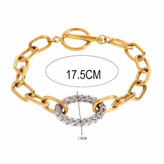 Γυναικείο Βραχιόλι Αλυσίδα Με Κρίκο  - Women's Link Chain Bracelet
