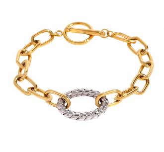 Γυναικείο Βραχιόλι Αλυσίδα Με Κρίκο  - Women's Link Chain Bracelet