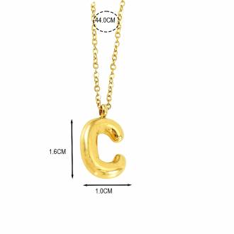 Γυναικείο Ατσάλινο Κολιέ Μονόγραμμα C - Women's Steel Necklace Monogram C