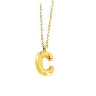 Γυναικείο Ατσάλινο Κολιέ Μονόγραμμα C - Women's Steel Necklace Monogram C