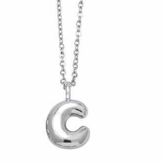 Γυναικείο Ατσάλινο Κολιέ Μονόγραμμα C - Women's Steel Necklace Monogram C