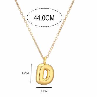 Γυναικείο Ατσάλινο Κολιέ Μονόγραμμα D - Women's Steel Necklace Monogram D