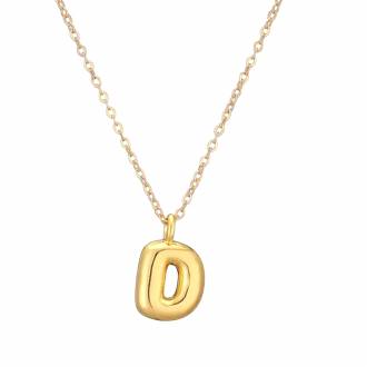 Γυναικείο Ατσάλινο Κολιέ Μονόγραμμα D - Women's Steel Necklace Monogram D