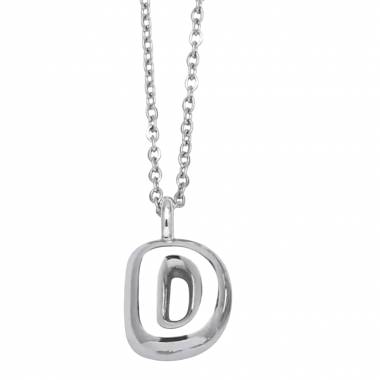 Γυναικείο Ατσάλινο Κολιέ Μονόγραμμα D - Women's Steel Necklace Monogram D