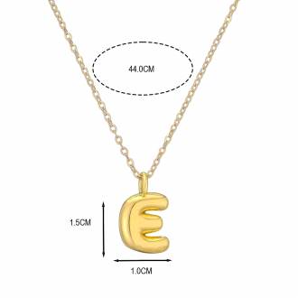 Γυναικείο Ατσάλινο Κολιέ Μονόγραμμα E - Women's Steel Necklace Monogram E