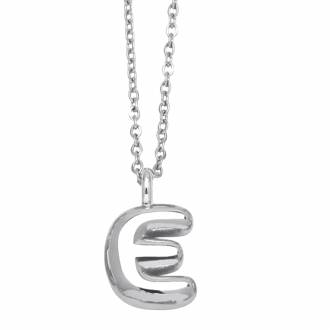 Γυναικείο Ατσάλινο Κολιέ Μονόγραμμα E - Women's Steel Necklace Monogram E