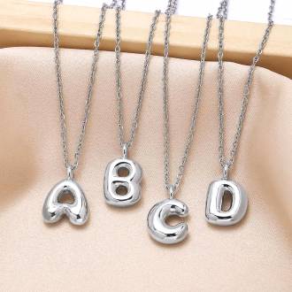 Γυναικείο Ατσάλινο Κολιέ Μονόγραμμα M - Women's Steel Necklace Monogram M