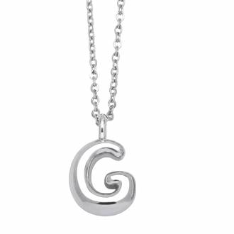 Γυναικείο Ατσάλινο Κολιέ Μονόγραμμα G - Women's Steel Necklace Monogram G (Αντιγραφή)
